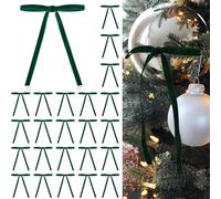 LATERN 36 Pezzi Verde Fiocchi Natalizi in Velluto, 12,7CM x 17,7CM Grandi Fiocchi per Albero Fiocco per Ghirlanda Confezioni Natalizie per Albero di Natale Camino Casa Porta D'ingresso Decorazioni