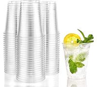 LATERN 50 Pezzi Tazze Riutilizzabili in PET Trasparente, 700ml Bicchieri in Plastica Trasparente per Impieghi Gravosi Bicchiere da Pinta in PET Tazze per Bevande Fredde per Caffè Freddo, Dessert