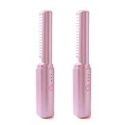 Latest Hairdressing Comb, Victoriousact Hairdressing Comb, 2025 Ceramic Hair Dressing Comb, Portable Wireless 2-in-1 Touch-Up Combs, USB Charging (C#4-2PCS)