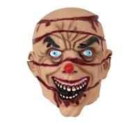 Latex Masque, Unisex Costume Face Cover with Realistic Blood Effect and Breathable Design 7.87x7.87x11.81 inches, Creative Headgear for Halloween, Festival, Stage Performance, Adult Cosplay Events