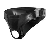 Slip da uomo in lattice con apertura - Showmaster - nero (Taglia Unica S-L)