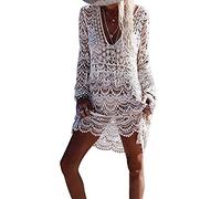 LATH.PIN Copricostumi da Bagno in Pizzo per Donna Casual Scollo a V Copricostume da Mare Elegante Bikini Cover Up Beachware Sexy per Mare Spiaggia Estate