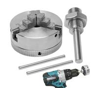 Lathe Chuck, 3-Jaw Self-Centering Chuck, Precision Woodturning Collet Tool, Heavy-Duty Drill Accessory for Turning Projects, for Industrial, Factory, Workshop, Hobbyist, Repair