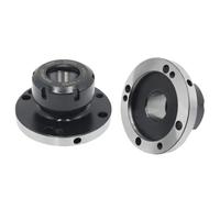 Lathe Chuck ER16, ER25, ER32, ER40, 100mm 80mm Mini Spindle Flange, Four Axis Chuck Collet Clamp+ER16-ER40 ER32 Spring Chuck Set(A(0.015),32-D100(3 Holes)9PCS)