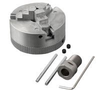 Lathe Chuck Set, Small Zinc Alloy 3-Jaw Chuck, High-Precision -Centering Clamp Connecting Rod Extension, Metal Turning Accessory, Ideal for Woodworking, Milling & Cnc Machining