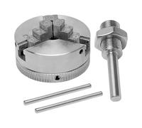 Lathe Chuck - Wood Gurning Chuck | 3 Torni a mascella Chucks | Gamma di ganasce di serraggio reversibile | per perforazione a coda di cavallo di precisione egocentrato per fabbrica riparata