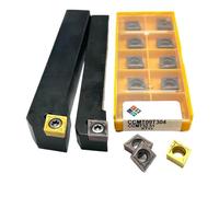 Lathe turning tools, SCLCR1212H09 1616H09 2020K09 2525M09 Tornio CNC Portautensili A 95 Gradi CCMT09T304 CCMT09T308rt ，for parts(SCLCR1616H09,CCMT09T304 KT15)