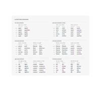 Latin Declensions Chart Grammar Educational Poster Canvas Wall Art Print for Teachers Classroom Supplies Homeschool Curriculum(Framed,08X12inch(20X30cm))