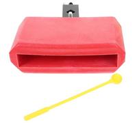 Latin Music Cowbell High Low Sound Knocker Drum Percussion Instrument Part Accessories Plastic For Set(Red)