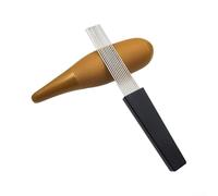 Latin Percussion Guiro Instrument With Scraper ABS Wood | High-strength ABS, Evenly Spaced Grooves For Resonant Sound, Portable Design, Includes Solid Brush, Ideal For Musicians