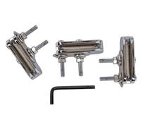 Latin Percussion LP291BR - Supporto per caldaia Conga, 3 pezzi, cromato