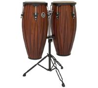 Latin Percussion LP646NYCMW LP City legno 25,4 cm/27,9 cm Conga set con supporto, legno di mango