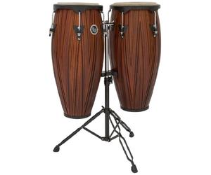 Latin Percussion LP646NYCMW LP City legno 25,4 cm/27,9 cm Conga set con supporto, legno di mango