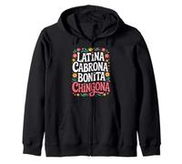 Latina Cabrona Bonita Chingona Pero Carino Mujer Chicana Chula Felpa con Cappuccio