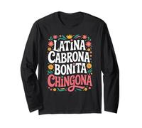 Latina Cabrona Bonita Chingona Pero Carino Mujer Chicana Chula Maglia a Manica
