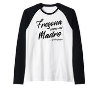 Latina Chingona Saying Mother's Day Mexicana Latinx Mexican Maglia con Maniche Raglan