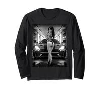 Latina T Shirt per Uomo - Sexy Ragazza Latina con Auto Tedesca Maglia a Manica