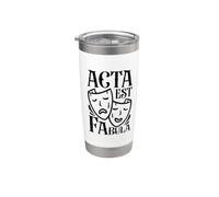 Latino - Acta est fabula Bicchiere termico in acciaio inox doppia parete
