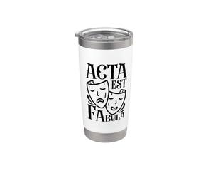 Latino - Acta est fabula Bicchiere termico in acciaio inox doppia parete