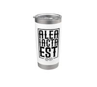 Latino - Alea iacta est Bicchiere termico in acciaio inox doppia parete