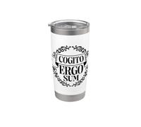 Latino - Cogito, ergo sum Bicchiere termico in acciaio inox doppia parete