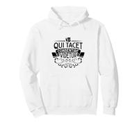 Latino - Qui tacet consentire videtur Felpa con Cappuccio