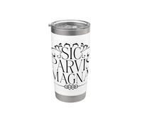 Latino - Sic parvis magna Bicchiere termico in acciaio inox doppia parete