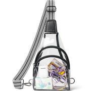 LATMAP Borsa Trasparente Borsa Petto Signore Uomini Piccola Borsa Trasparente Stadio Approvato Crossbody Borsa Signore Tracolla Trasparente per Festival,concerto