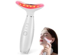 LATME Massaggiatore facciale, strumento massaggiatore viso collo, 3 modalità di massaggio con calore, strumento di bellezza portatile per la cura della pelle, regalo per donne