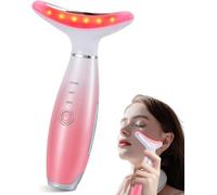 LATME Massaggiatore facciale, strumento massaggiatore viso collo, 3 modalità di massaggio con calore, strumento di bellezza portatile per la cura della pelle, regalo per donne