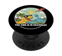 L'atmosfera è in rovina Meme divertente sui dinosauri, Meteor 2026 PopSockets PopGrip Adesivo