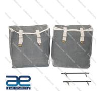 Lato Appendere Tela Borsa Set Luce Militare Verde Per Norton Triumph M20 21 Aes