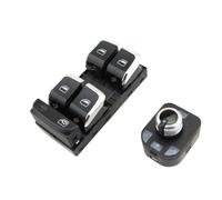 Lato conducente anteriore cromato Interruttore di controllo alzacristallo elettrico Manopola specchietto retrovisore/Fit for AUDI Q5 A5 A4 B8 2008 2009 2010 2011 8KD959851A(1 set)