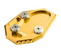 Lato Del Piede Del Motociclo Del Basamento Pad Piastra Cavalletto Piastra Di Ingrandimento CNC Cavalletto Laterale Ingrandire Pad Per Yama&ha XJ6/ABS 2009-2015(Oro)