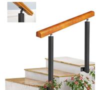 Lato esterno per scale a 2-3 gradini, ringhiera di transizione regolabile in ferro battuto per giardino, portico, loft, patio, barra di supporto di sicurezza durevole