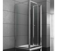 Lato Fisso Box Doccia Book Adatto per Porta a Soffietto Book Cristallo Temprato - CONFEZIONE: 1 pz., Misure: 73-75xh190 cm trasparente