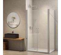 Lato fisso Farnell S155 Cristallo 5 millimetri Chrome Ix Box Shower - CONFEZIONE: 1 pz., Tipo Cristallo: Stampato, Dimensione: 90 cm Regolabile
