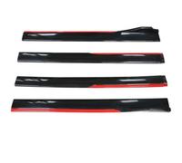 Lato Inferiore Estensioni Linea 4 Pezzi Universali Rosso Nero 2, M Estensioni Minigonne Laterali Auto Winglet Splitter Labbro