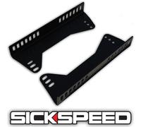 Lato Montante Acciaio Sedile Staffe Per da Corsa 90 Gradi Regolabile P6 Nero