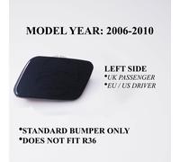 Lato Sinistro Faro Rondella Cover cap per VW Passat B6 3C 06-10 Scuro Nero LC9X