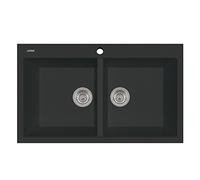 LaToscana AM8620-70UG Elegance Series - Lavello a due piastre, colore: Nero opaco