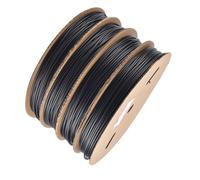 LatoYard 100 tester 2: 1 rapporto nero termorestringente cablaggio cavo | Tubo termorestringente nero 2:1 100 m rotolo filo elettrico giunto per protezione