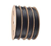 LatoYard 100 tester 2: 1 rapporto nero termorestringente tubo cablaggio | Tubo termorestringente nero 2:1 100 m rotolo filo elettrico giunto per protezione