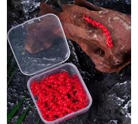 LatoYard 200pcs per la pesca dinamica per perline morbide 5mm silicone per | 200pcs 5mm per perline da pesca in silicone rosso falso lombrichi esca con coda per rig dinamico