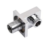 LatoYard Bagno Ottone Quadrato Doccia Tubo Della Parete Presa A Muro Gomito Moderno Cromato Connettore G1/2