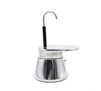 LatoYard Caffettiera monodose da 50 ml in acciaio inox per caffè espresso per acqua calda da versare sopra il caffè, argento