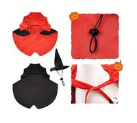 LatoYard Cappello da strega e mantello costume da 58,4 cm per oche da prato, set di decorazioni per esterni di Halloween, tessuto in poliestere