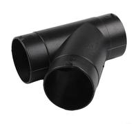 LatoYard Connettore a gomito per tubo dell'aria in plastica, 60 mm/75 mm, per Espar, per ventola riscaldatore di parcheggio diesel, nero (60 mm)