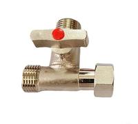 LatoYard Connettore a T in rame a 3 vie a prova di perdite, valvola deviatore dell'acqua ad alta pressione per sistemi idraulici domestici (rosso)