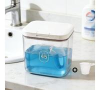 LatoYard Contenitore versatile da 2,8 l con coperchio sigillato, contenitore in plastica trasparente per bucato, polvere di riso, zucchero, organizer salvaspazio per credenza della cucina, apertura